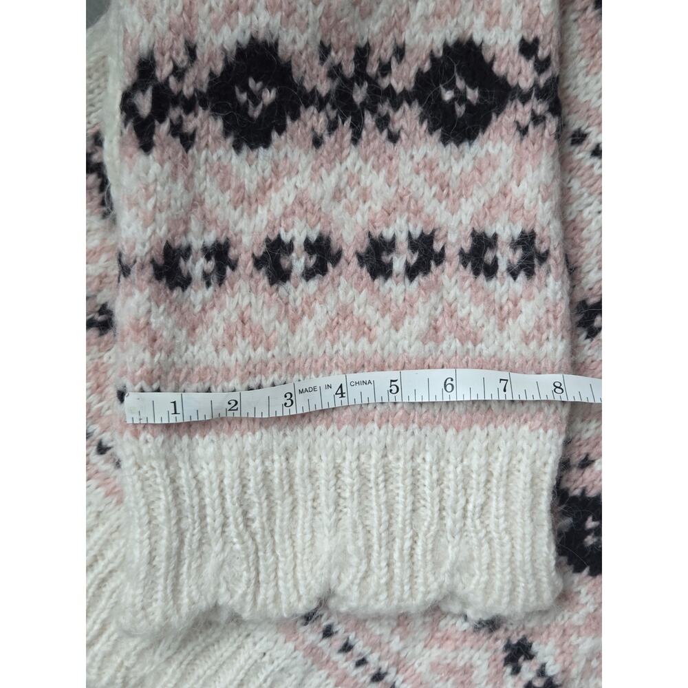 Zara Cream and Black Patterned Sweater - Picture 10 of 11